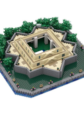 21042自由女神像底座展示台建筑模型摆件MOC-49317拼装积木玩具