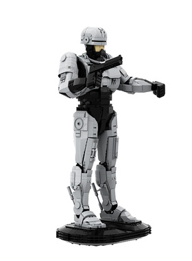 【高砖零件】电影机械战警生化机器人机甲模型摆件拼装积木玩具