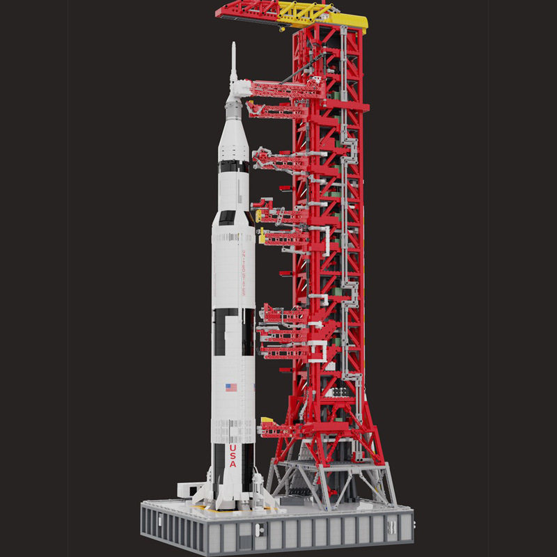 buildmoc拼装积木玩具21309阿波罗土星五号火箭发射架台配件92176
