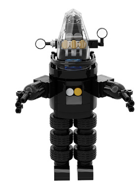 【高砖零件】电影禁忌星球Robby罗比机器人玩偶模型拼装积木玩具