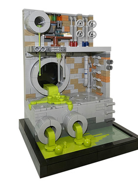 【高砖零件】忍者神龟下水道之家场景模型MOC-111005拼装积木玩具