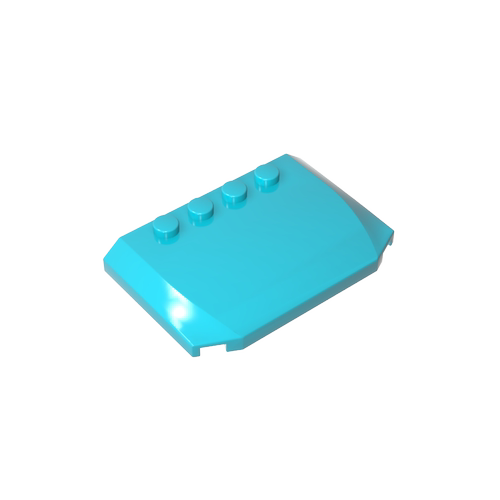 高砖零件积木GDS-1302配件4x6x2/3楔形盖板兼容52031 MOC拼插散件