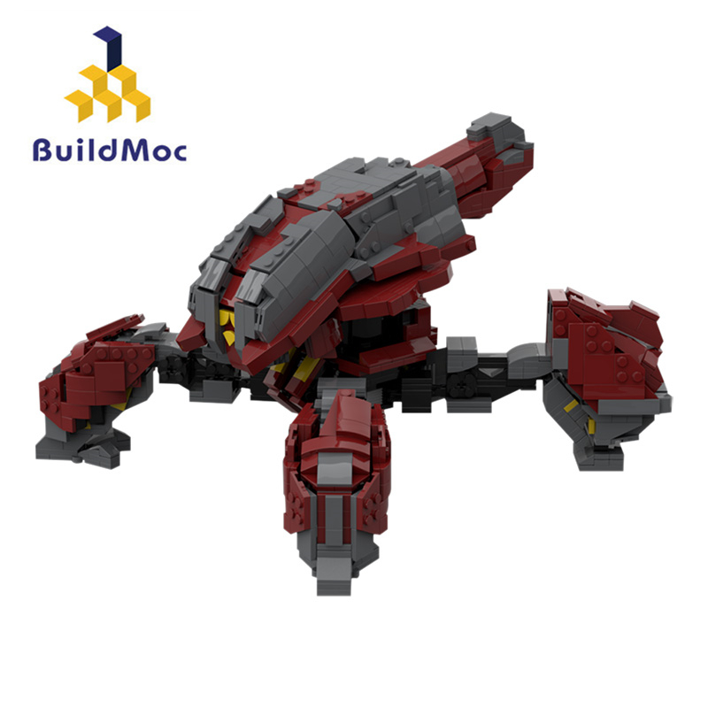 BuildMOC拼装积木玩具游戏光环战争星盟蝗虫号UNSC疣猪号战车部队-封面