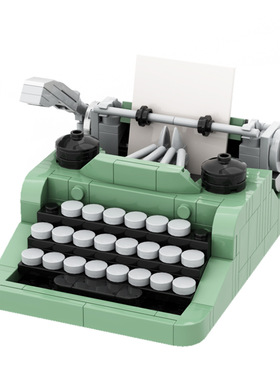 【高砖零件】21327迷你复古打字机打印机MOC-136017拼装积木玩具