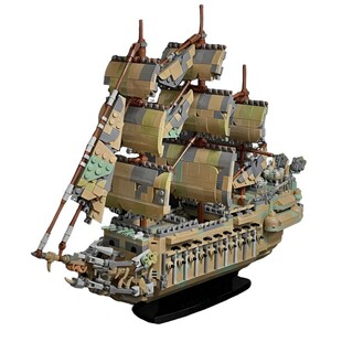 【高砖零件】影视飞翔的荷兰人号幽灵船MOC-232567拼装积木玩具