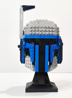 【高砖零件】星球大战詹戈·费特头盔模型MOC-46502拼装积木玩具