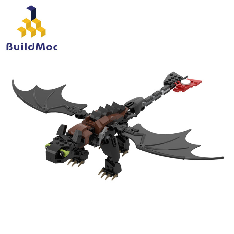 BuildMOC积木闪电龙黑龙飞龙白龙