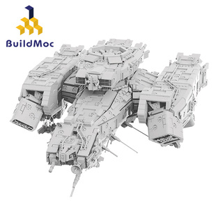 BuildMOC拼装 积木玩具异形诺斯特罗莫号太空飞船星际拖运运输货船