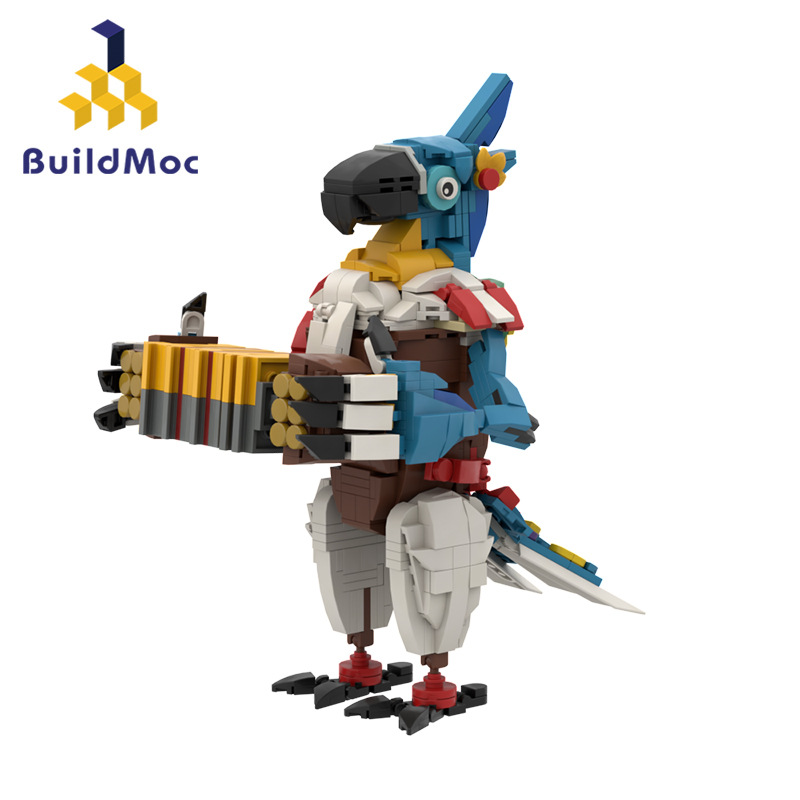 BuildMOC拼装积木玩具塞尔达传说荒野之息手风琴鸟人kass组装模型