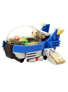 【高砖零件】宇宙亚光速太空船战斗机模型MOC-148256拼装积木玩具