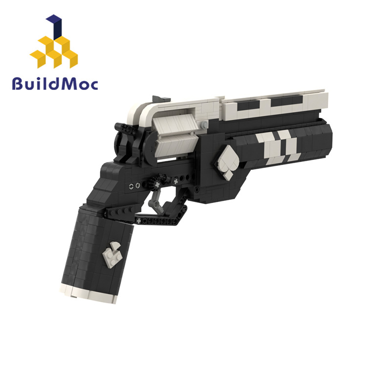 BuildMOC拼装积木玩具游戏命运2黑桃A金枪手炮手枪武器组装模型-封面