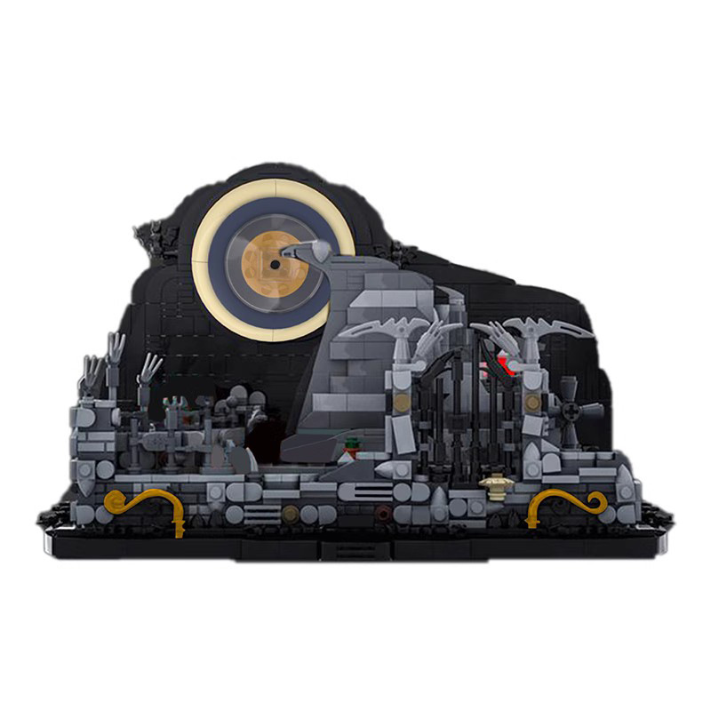 动画圣诞夜惊魂螺旋山建筑模型万圣节摆件MOC-55681拼装积木玩具