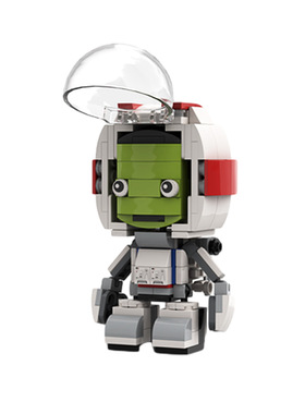 【高砖零件】游戏坎巴拉太空计划小绿色人生物飞行员拼装积木玩具