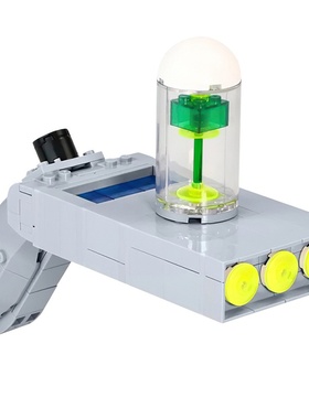 【高砖零件】动画瑞克与莫蒂的传送枪模型MOC-19873拼装积木玩具