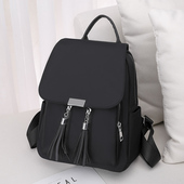 牛津布双肩包女2025新款 潮时尚 百搭大容量学生书包帆布旅行小背包