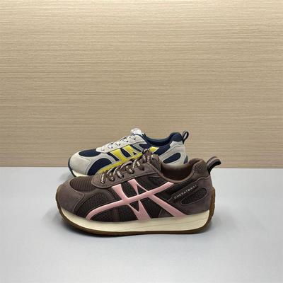 撤柜真皮德训鞋子女2025新款爆款秋冬季超火阿甘鞋运动厚底板鞋女