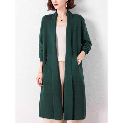 毛衣开衫女士外套中长款2025新款春秋季妈妈时尚针织披肩外搭上衣