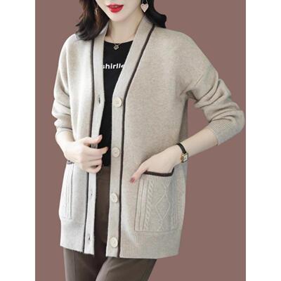 2025秋装新款披肩毛衣外套女宽松外搭加厚针织开衫春秋上衣针织衫