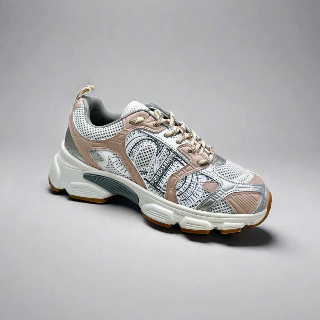 2024秋季欧美新款拼色字母CD厚底增高摩登老爹鞋潮休闲透气运动鞋