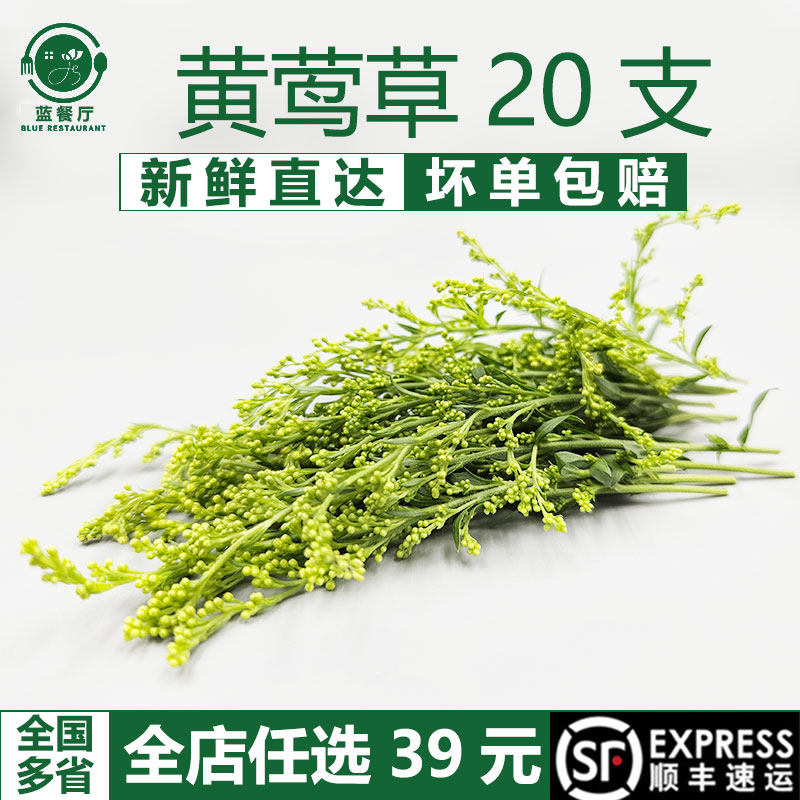 新鲜黄莺草日料蛋糕摆盘装饰