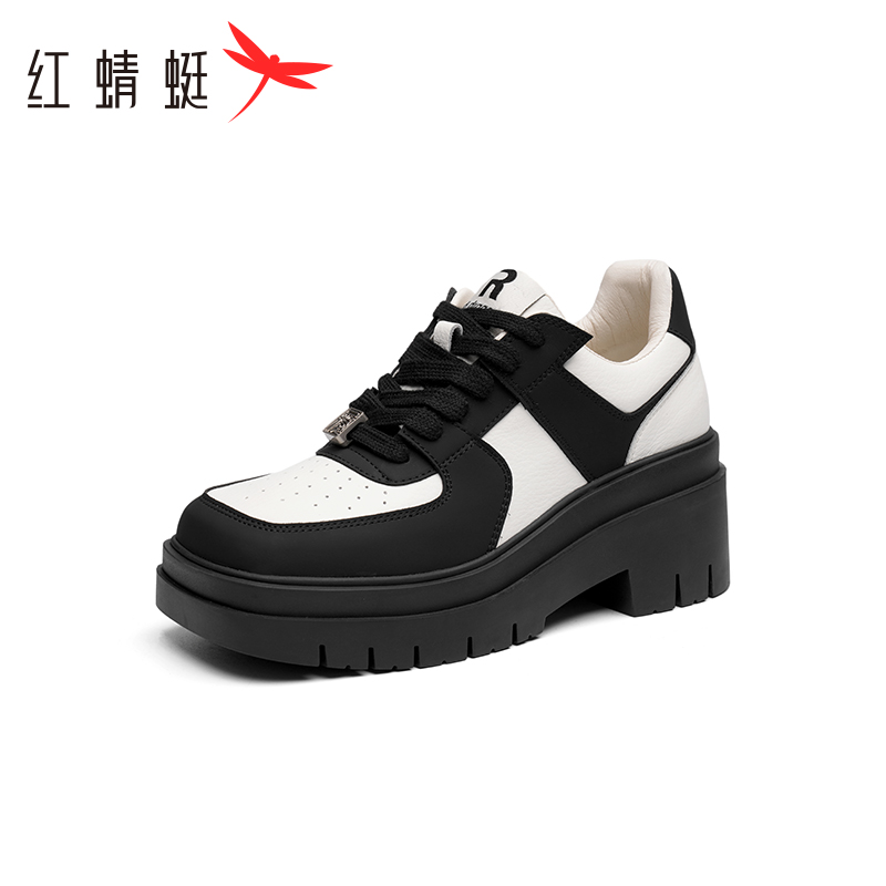 红蜻蜓增高老爹鞋女夏季新款网面增高鞋轻便运动鞋女鞋 断码清仓