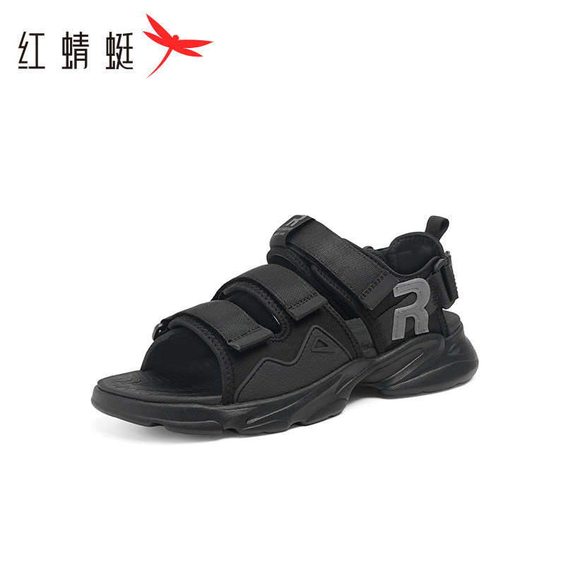 红蜻蜓沙滩鞋夏季新品韩版潮流正品露趾沙滩鞋男士凉鞋 断码清仓