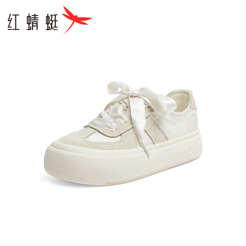 红蜻蜓女鞋网面鞋子休闲运动鞋女款春秋新款中老年妈妈鞋断码清仓