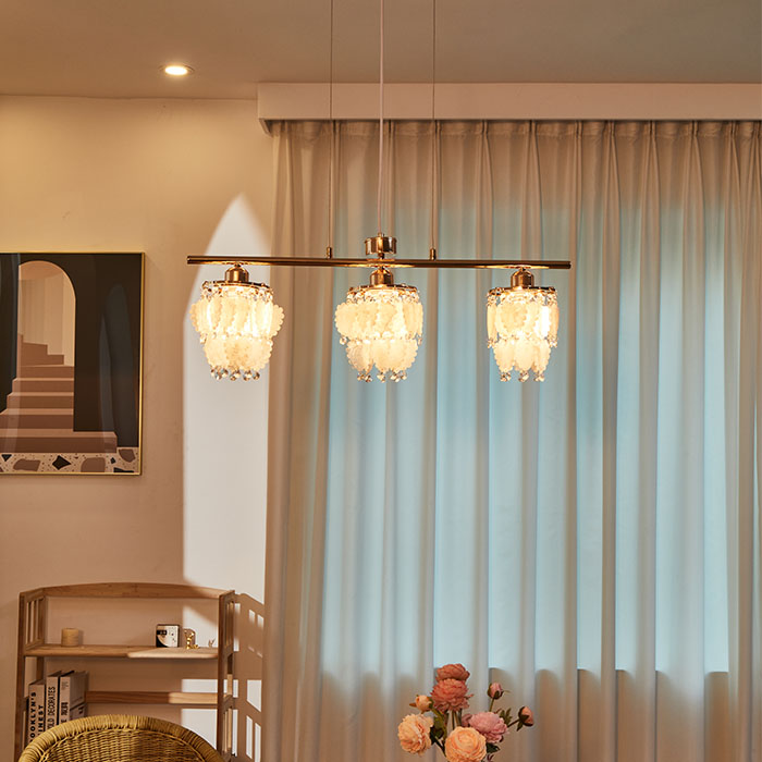 法式美式日式简约清新in贝壳吊灯