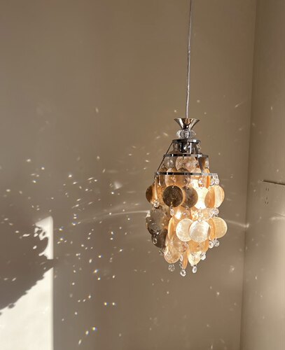 法式美式风铃阳台玄关贝壳吊灯