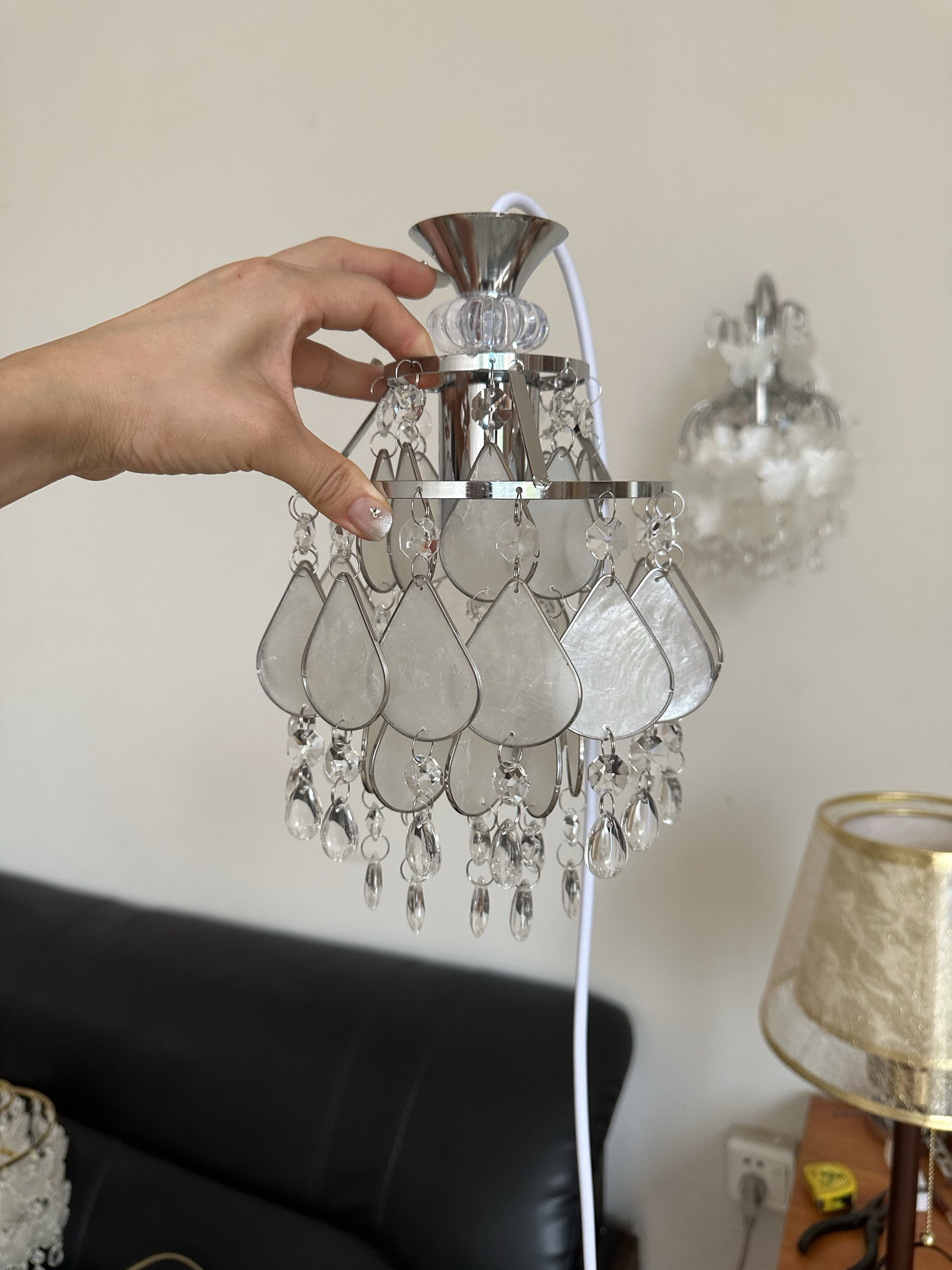 茶栗法式中古吊灯美式复古水滴贝壳风铃灯过道玄关水晶灯阳台床头,家装灯饰光源,床头/玄关/吧台/过道吊灯,淘宝优惠券,粉丝福利购,淘宝优惠卷