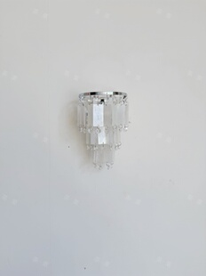 茶栗法式 复古贝壳水晶壁灯床头客厅过道玄关阳台 中古风吊灯美式