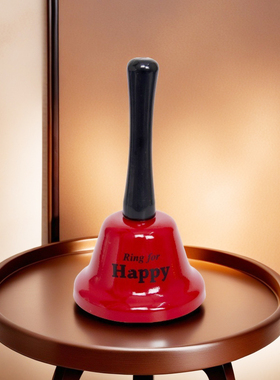 创意金属手摇铃铛上课铃叫人唤人铃直播早教餐厅装饰小摆件小礼品