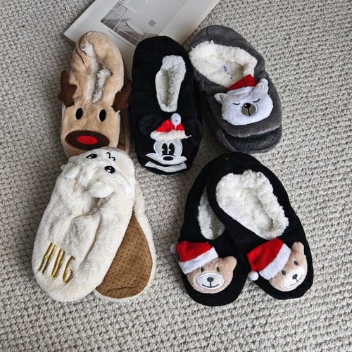 外贸女士地板袜24厘米底长羊羔绒34-36尺码防滑底圣诞袜