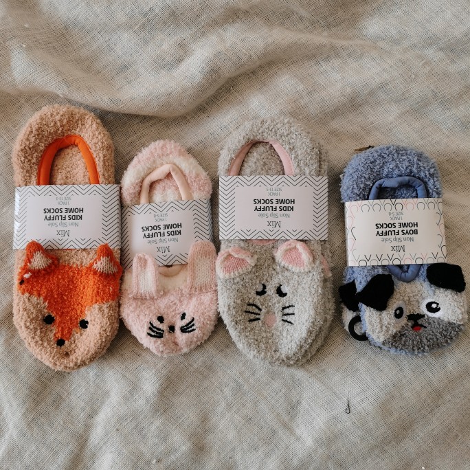 立体卡通儿童地板袜加厚加绒保暖冬季加厚底防滑粉色冬季居家浅口
