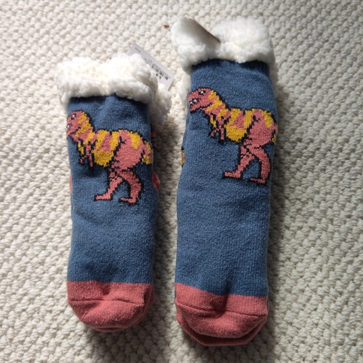 外贸出口的儿童卡通袜恐龙地板袜保暖加厚冬天深蓝色羊羔绒,童装/婴儿装/亲子装,儿童袜子(0-16岁),淘宝优惠券,粉丝福利购,淘宝优惠卷