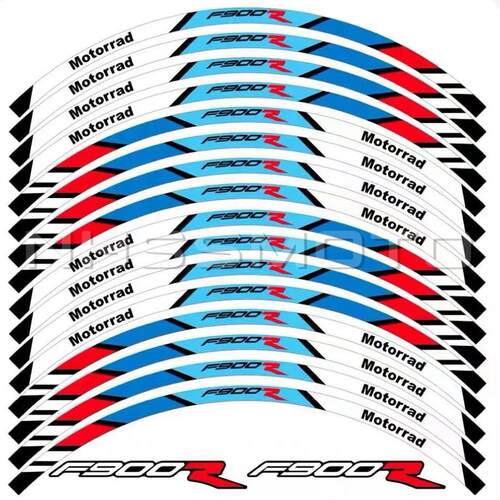 宝马F900R XR F800R F800GT摩托车改装防水反光轮毂轮圈贴花贴纸