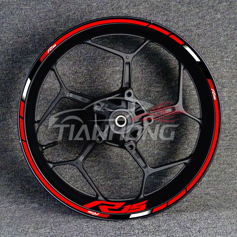 新款机车YZFR1R6R125轮毂改装轮圈钢圈反光防水贴花贴纸