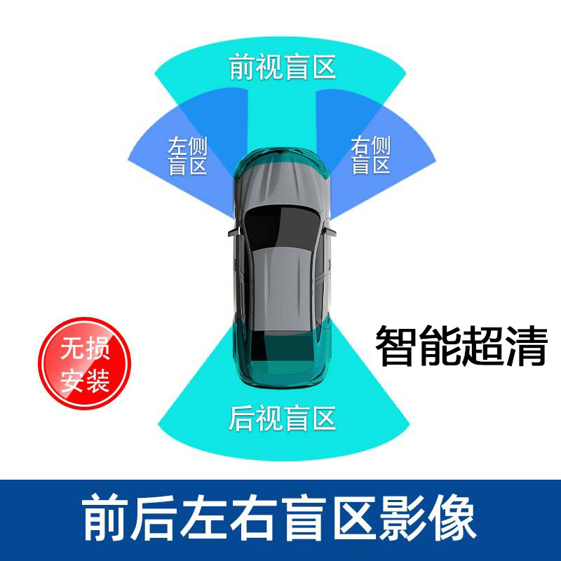 右侧盲区影像头汽车左右侧视盲区辅助系统无线车载摄像头倒车影像