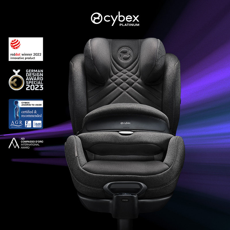 Cybex铂金线AnorisT2儿童安全座椅iSize15月-7岁安全气囊技术