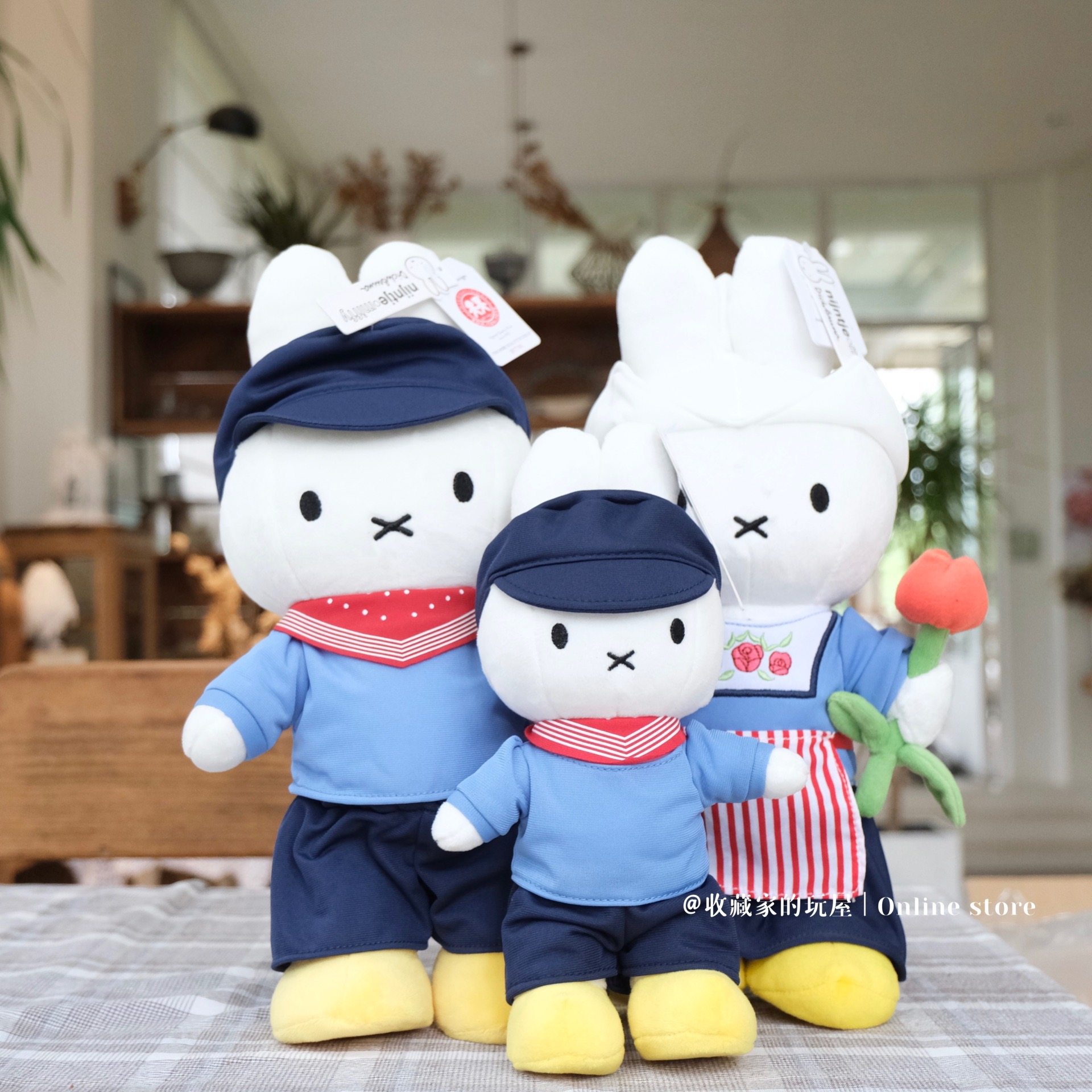荷兰米菲兔一家三口正版授权miffy农夫的妻子郁金香玩偶公仔包邮