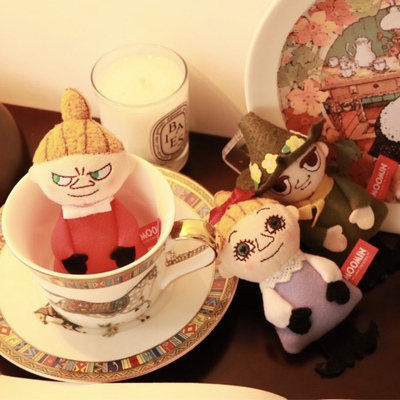 姆明钥匙扣小挂件毛绒公仔