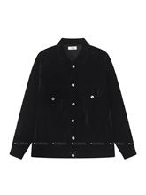 UUSSAN miu风天鹅绒宽松百搭衬衫领夹克外套oversize23秋冬