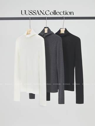 UUSSAN bi入高品！升级加厚德国扬子纱120S高弹裸感黄金高领打底