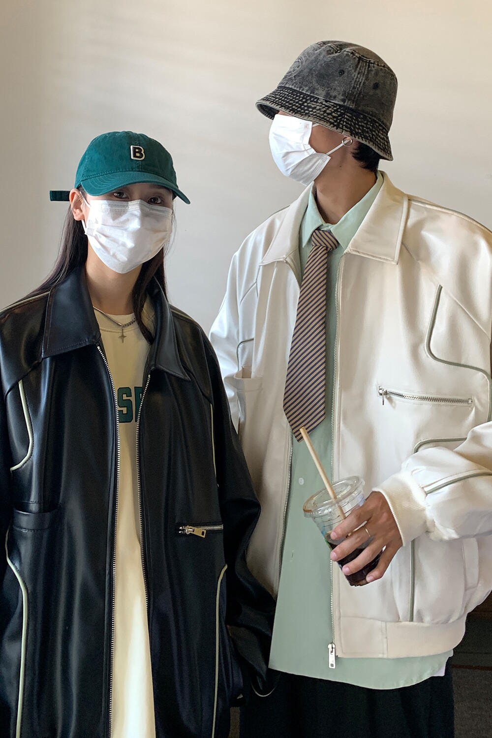 情侣装秋装新款美式翻领机车服皮夹克潮宽松外套D216P108女类,男装夹克,电商A335-1（原A458）