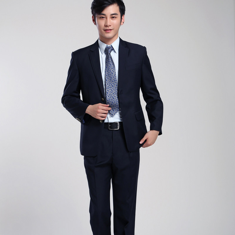 中国移动公司男装制服 移动公司男职工工作服西服裤子套装春装