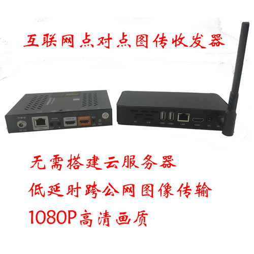 互联网点对点图传收发器跨公网低延时图像传输1080P60帧一发三收