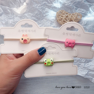 蠢萌动物可爱泡泡机发饰甜美发绳手链两用送男友皮筋少女心皮套女