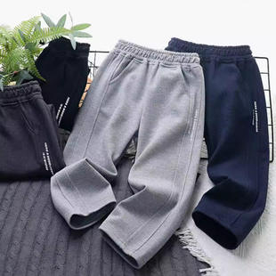 2026春季新款童裤平口运动裤男童校服裤棉朱棣弹力休闲6780