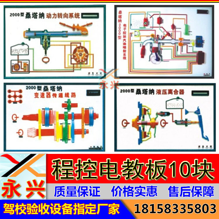 驾校桑塔纳全自动程控电教板 10套 汽车驾驶模拟器 透明整车模型