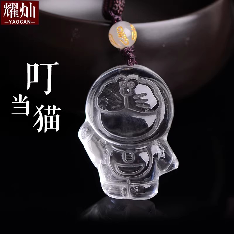 巴西白水晶吊坠情侣日韩时尚项链